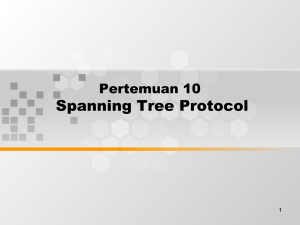 Spanning Tree Protocol Pertemuan 10 1