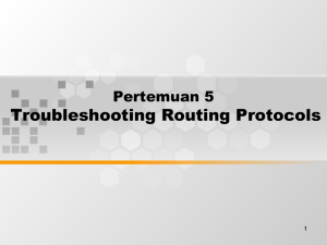 Troubleshooting Routing Protocols Pertemuan 5 1