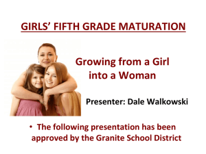 Girl s Maturation Program-Granite 2015-16