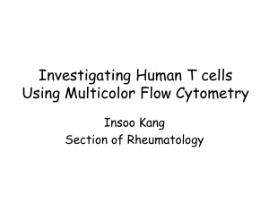 Investigating Human T cells Using Multicolor Flow Cytometry Insoo Kang Section of Rheumatology