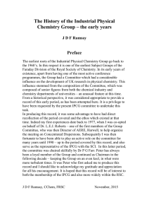 History of the Industrial Physical Chemistry Group