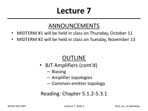 Lecture 7 ANNOUNCEMENTS