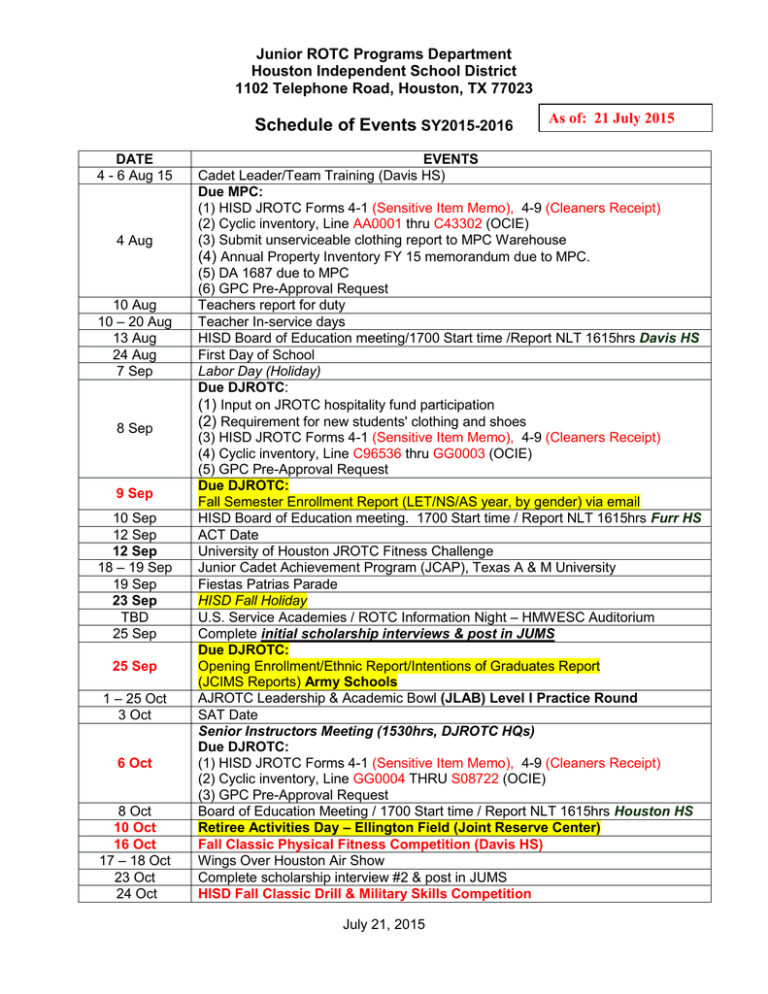 schedule-of-events