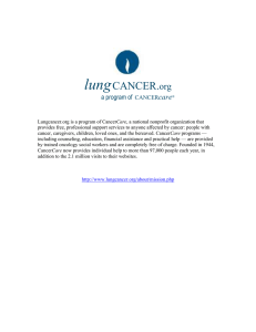 lung CANCER. org care