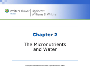 Chapter 2 The Micronutrients and Water