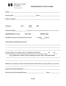 Independent Study Form - Fall 2015