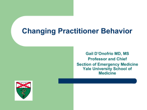 Changing Practitioner Behavior