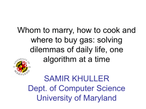 Whom to marry, how to cook and algorithm at a time