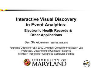 Interactive Visual Discovery in Event Analytics: Electronic Health Records & Others