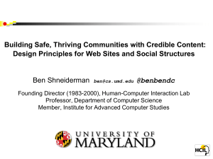 Building Safe, Thriving Communities with Credible Content: Design Principles for Web Sites and Social Structures
