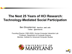The Next 25 Years of HCI Research: Technology-Mediated Social Participation