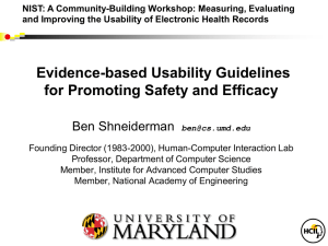 Evidence-based Usability Guidelines for Promoting Safety and Efficacy