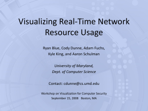 Visualizing Real-Time Network Resource Usage Ryan Blue, Cody Dunne, Adam Fuchs,