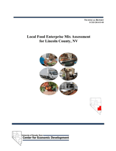 Local Food Enterprise Mix Assessment for Lincoln County, NV, 2014