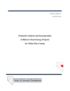 Financial Analysis and Incorporation of Risk in Clean Energy Projects for White Pine County, 2012