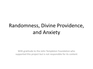 Randomness, Divine Providence, and Anxiety