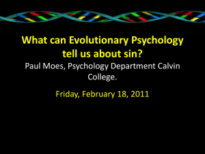 What can Evolutionary Psychology tell us about sin? College.