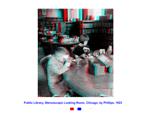 Public Library, Stereoscopic Looking Room, Chicago, by Phillips, 1923