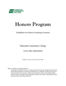 Honors Learning Contract Form