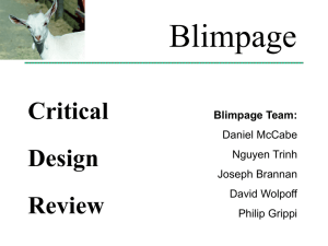 Blimpage Critical Design Review