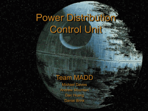 Power Distribution Control Unit Team MADD Michael Davies