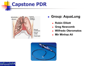 Capstone PDR Group: AquaLung Robin Elliott Greg Newcomb