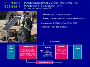 ECEN 4517 ECEN 5517 POWER ELECTRONICS AND PHOTOVOLTAIC POWER SYSTEM LABORATORY