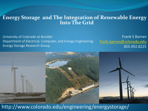 Energy Storage  and The Integration of Renewable Energy