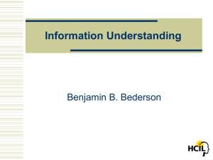 Information Understanding Benjamin B. Bederson