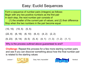 Easy: Euclid Sequences