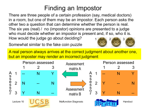 Finding an Impostor