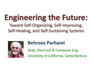 Engineering the Future: Behrooz Parhami Toward Self-Organizing, Self-Improving, Self-Healing, and Self-Sustaining Systems