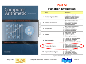 Part VI Function Evaluation Parts Chapters