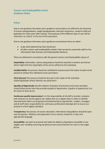 Careers and Employability Centre Guidance Policy  Policy