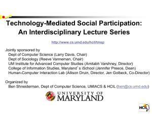 Technology-Mediated Social Participation: An Interdisciplinary Lecture Series