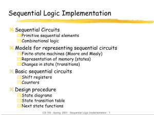 Sequential Logic Implementation  Sequential Circuits Models for representing sequential circuits