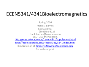 ECEN5341/4341Bioelectromagnetics