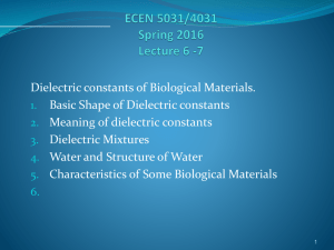 Dielectric constants of Biological Materials. Basic Shape of Dielectric constants