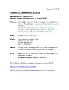 October 2012 Stakeholder Meeting