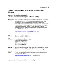 2015 Forward Looking  Attachment O Stakeholder Meeting  Ameren Illinois Company (AIC)