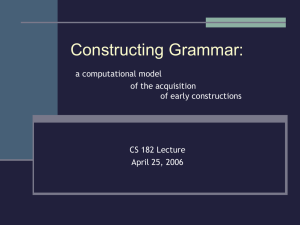 Constructing Grammar: a computational model of the acquisition of early constructions