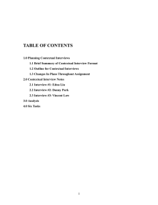 TABLE OF CONTENTS