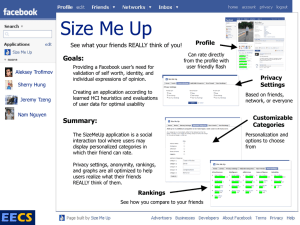 Size Me Up Goals: See what your friends REALLY think of you! Profile