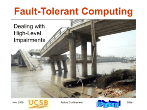 Fault-Tolerant Computing Dealing with High-Level Impairments