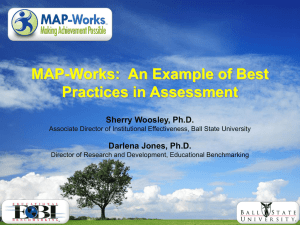 MAP-Works: An Example of Best Practices in Assessment