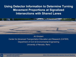 Using Detector Information to Determine Turning Movement Proportions at Signalized Intersections with Shared Lane