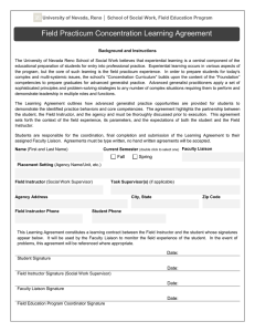 MSW Concentration Learning Agreement