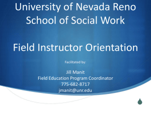 Field Instructor Orientation