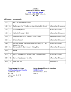 AGENDA All times are approximate University of Nevada, Reno