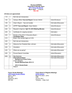 Revised AGENDA All times are approximate  University of Nevada, Reno